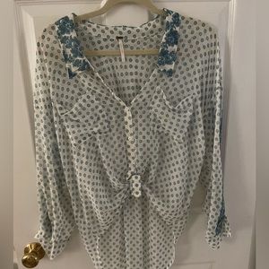 Free People Paisley flowy top size M